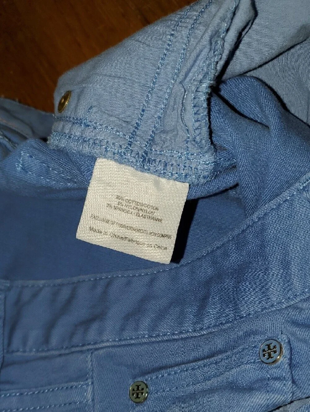 Light Blue Straight-Leg Pants